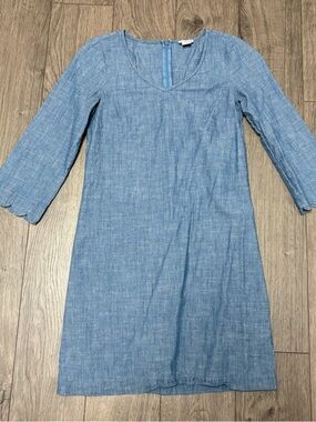 00 preppy scalloped blue mini dress classy